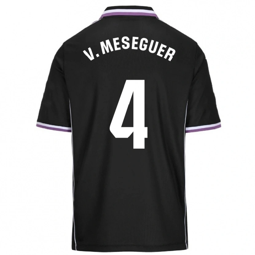 Danxen Kid Víctor Meseguer #4 Purple Black Away Jersey 2025/26 T-Shirt