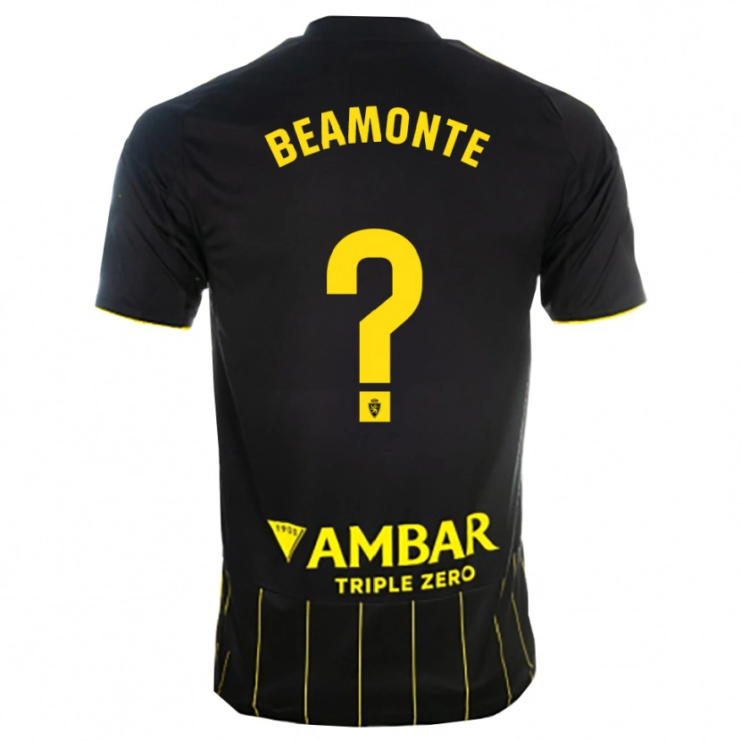 Danxen Kid Adrián Beamonte #0 Black Yellwo Away Jersey 2025/26 T-Shirt