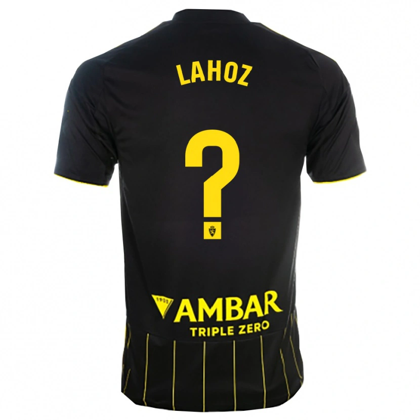 Danxen Kid Álvaro Lahoz #0 Black Yellwo Away Jersey 2025/26 T-Shirt