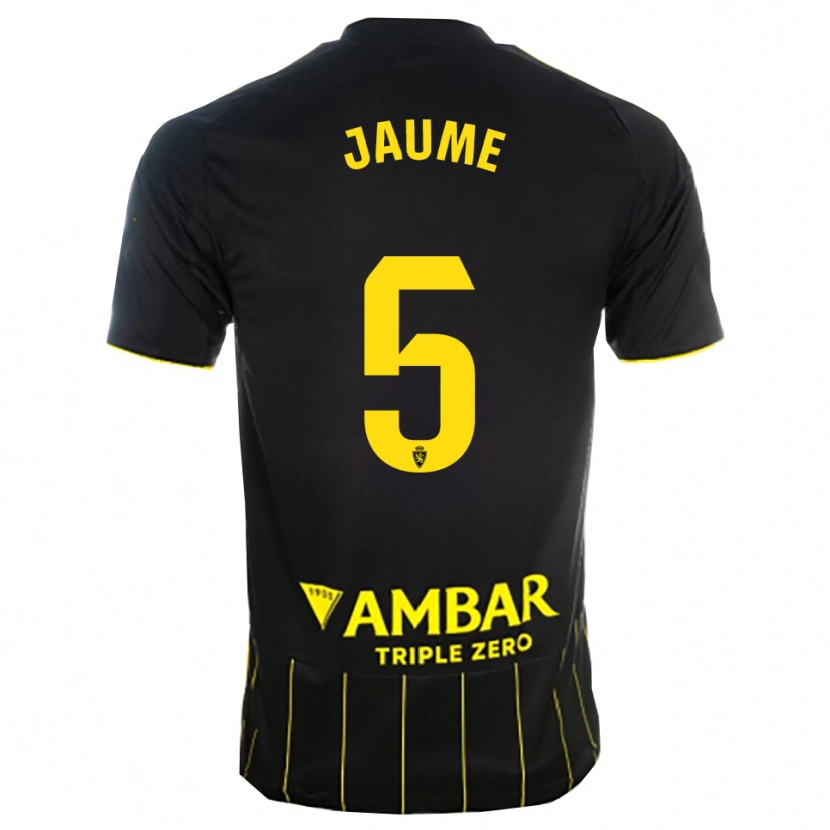 Danxen Kid Jaume Grau #5 Black Yellwo Away Jersey 2025/26 T-Shirt