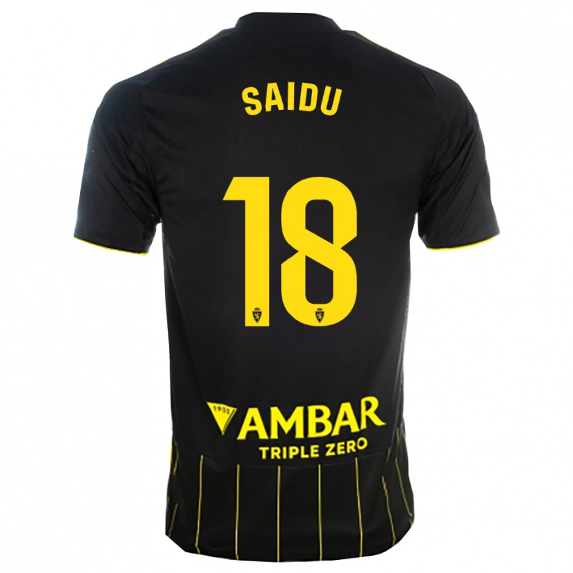 Danxen Kid Yussif Saidu #18 Black Yellwo Away Jersey 2025/26 T-Shirt