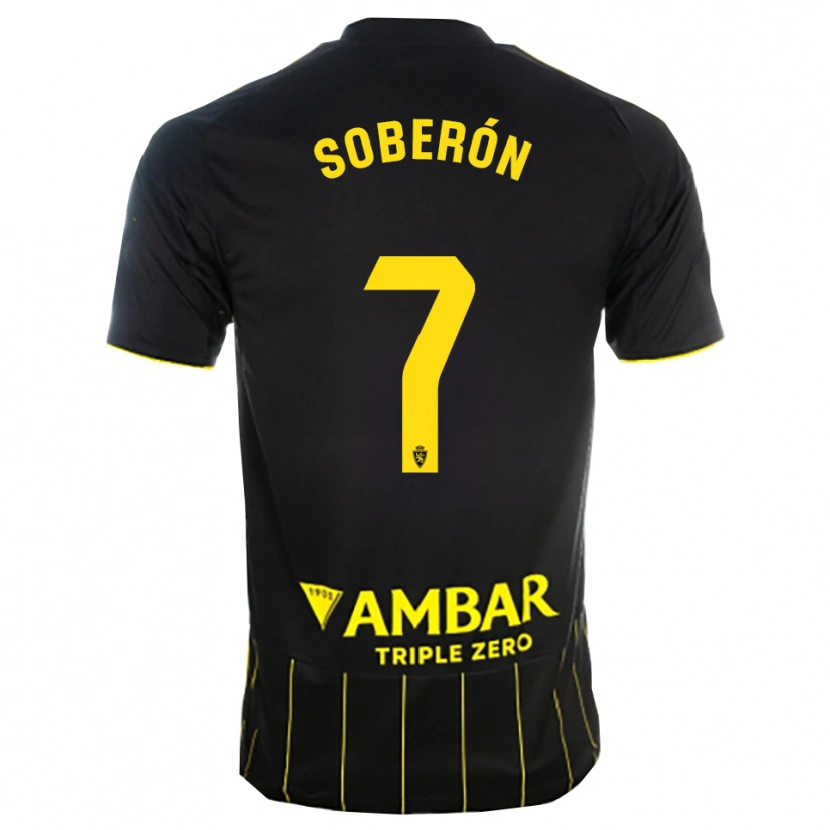 Danxen Kid Mario Soberón #7 Black Yellwo Away Jersey 2025/26 T-Shirt