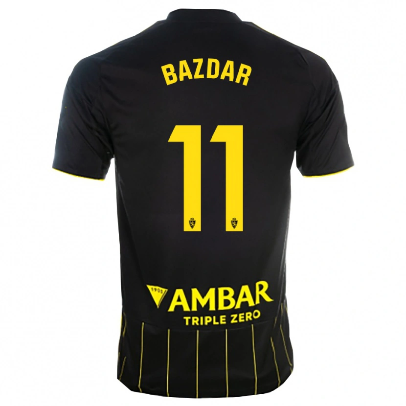 Danxen Kid Samed Bazdar #11 Black Yellwo Away Jersey 2025/26 T-Shirt