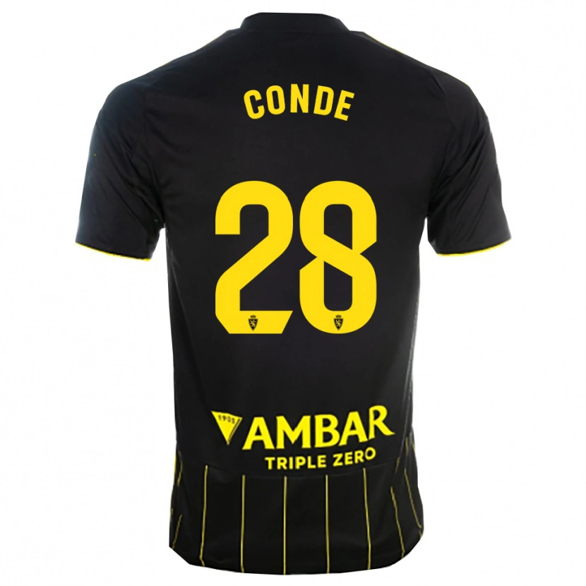 Danxen Kid Miguel Conde #28 Black Yellwo Away Jersey 2025/26 T-Shirt