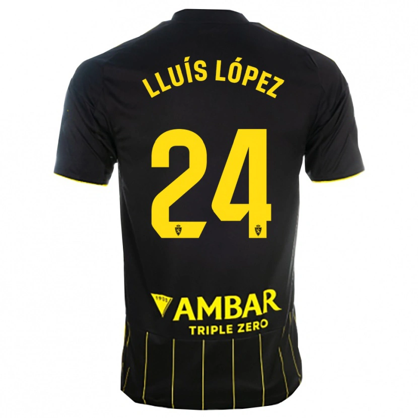 Danxen Kid Lluís López #24 Black Yellwo Away Jersey 2025/26 T-Shirt