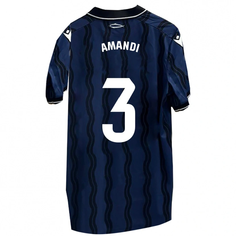 Danxen Kid Iván Tomás #3 Dark Blue Black Away Jersey 2025/26 T-Shirt