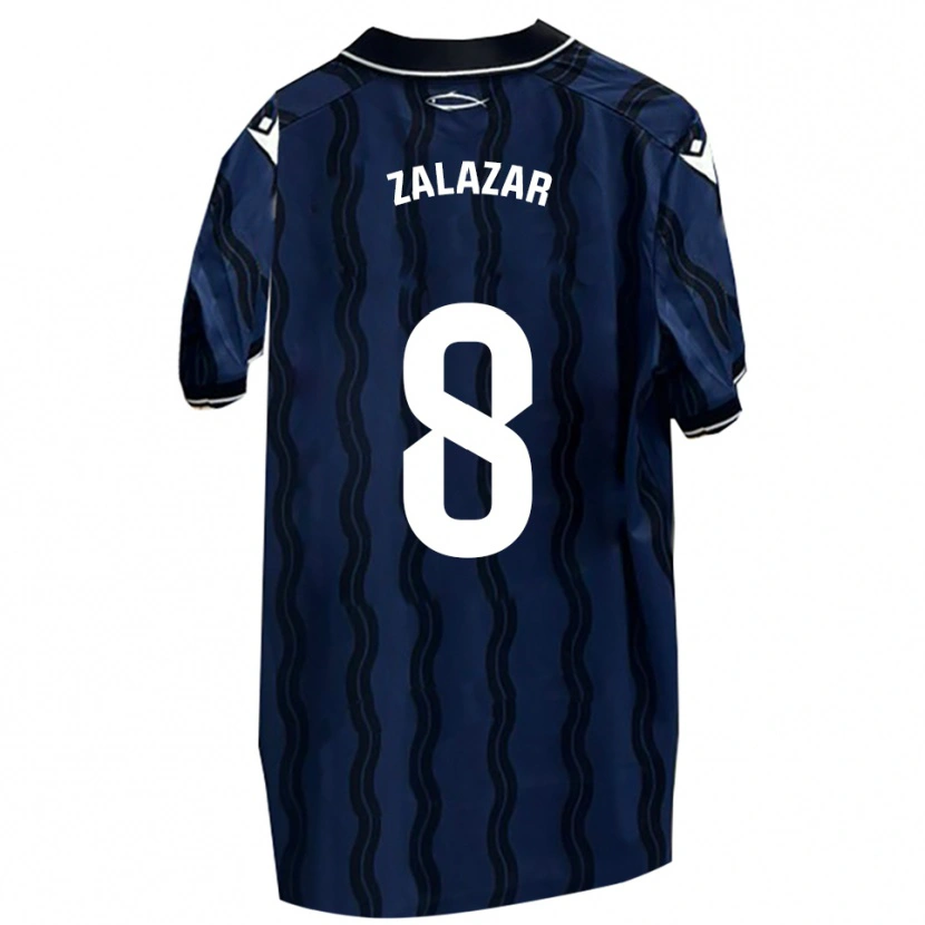 Danxen Kid Kuki Zalazar #8 Dark Blue Black Away Jersey 2025/26 T-Shirt