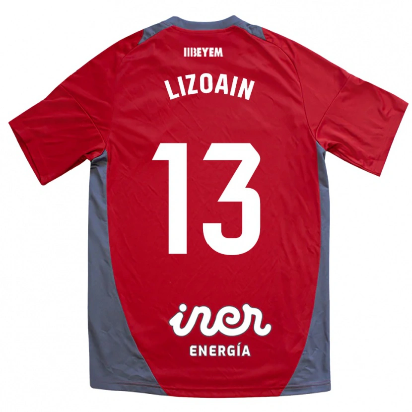 Danxen Kid Raúl Lizoain #13 Red Gray Away Jersey 2025/26 T-Shirt