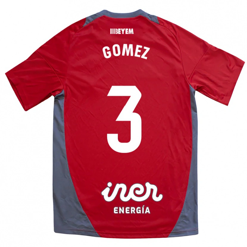 Danxen Kid Jonathan Gómez #3 Red Gray Away Jersey 2025/26 T-Shirt