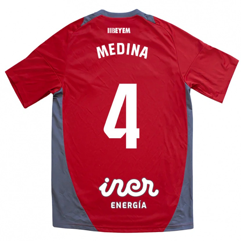 Danxen Kid Agus Medina #4 Red Gray Away Jersey 2025/26 T-Shirt