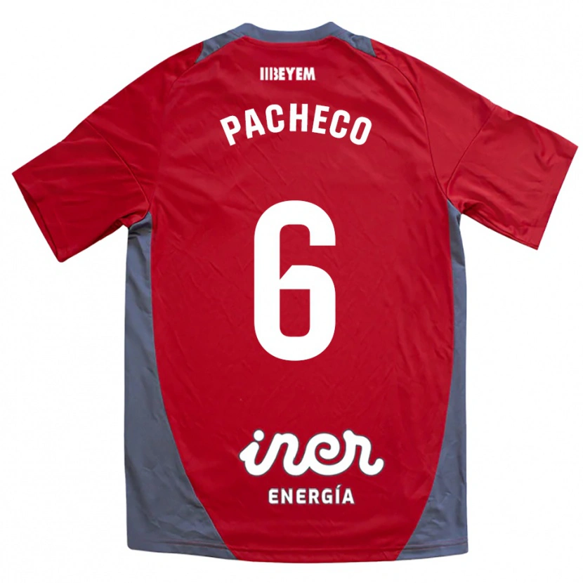 Danxen Kid Antonio Pacheco #6 Red Gray Away Jersey 2025/26 T-Shirt