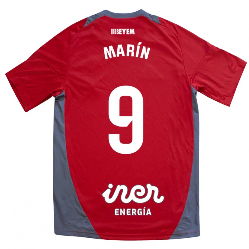 Danxen Kid Higinio Marín #9 Red Gray Away Jersey 2025/26 T-Shirt