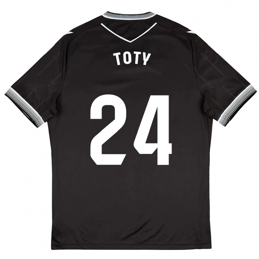 Danxen Kid Lasme Toty #24 Black White Away Jersey 2025/26 T-Shirt