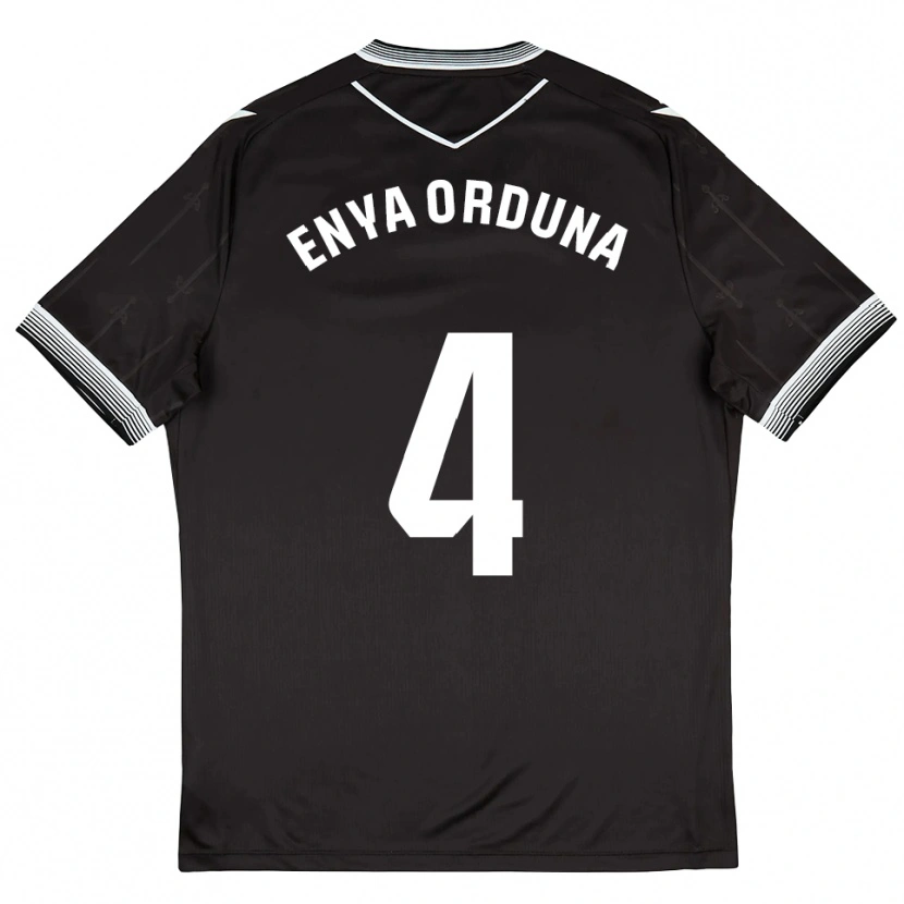 Danxen Kid Enya Orduna #4 Black White Away Jersey 2025/26 T-Shirt