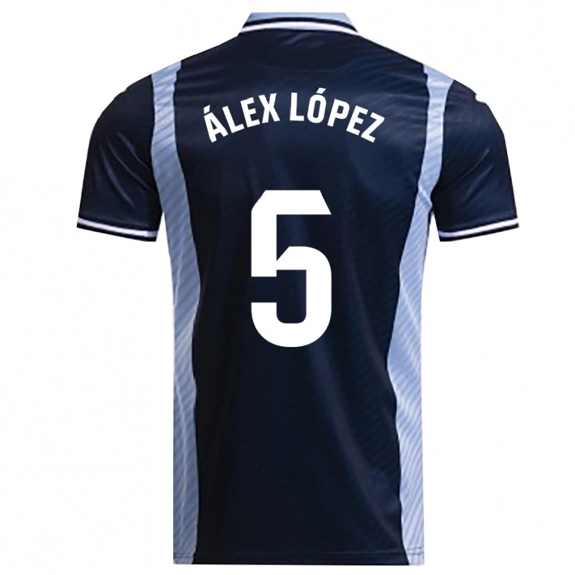 Danxen Kid Álex López #5 Navy Sky Blue Away Jersey 2025/26 T-Shirt