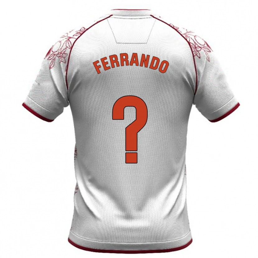 Danxen Kid Juanki Ferrando #0 White Burgundy Away Jersey 2025/26 T-Shirt