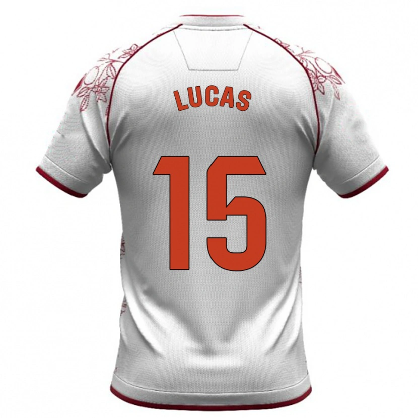 Danxen Kid Lucas Alcázar #15 White Burgundy Away Jersey 2025/26 T-Shirt