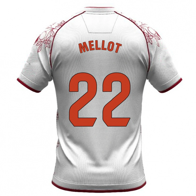 Danxen Kid Jérémy Mellot #22 White Burgundy Away Jersey 2025/26 T-Shirt