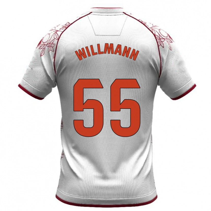 Danxen Kid Michal Willmann #55 White Burgundy Away Jersey 2025/26 T-Shirt