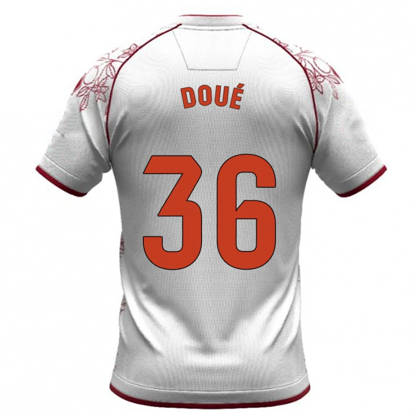 Danxen Kid Marc-Olivier Doué #36 White Burgundy Away Jersey 2025/26 T-Shirt