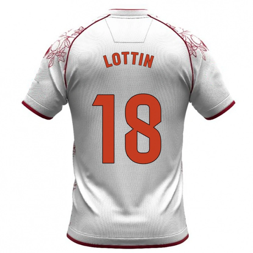 Danxen Kid Albert Lottin #18 White Burgundy Away Jersey 2025/26 T-Shirt