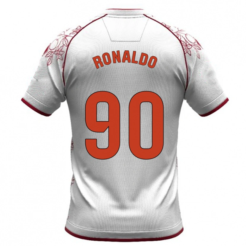 Danxen Kid Ronaldo #90 White Burgundy Away Jersey 2025/26 T-Shirt