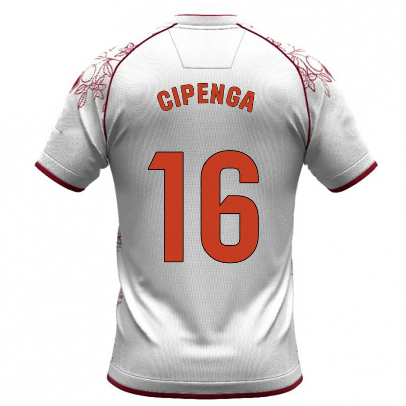Danxen Kid Brian Cipenga #16 White Burgundy Away Jersey 2025/26 T-Shirt