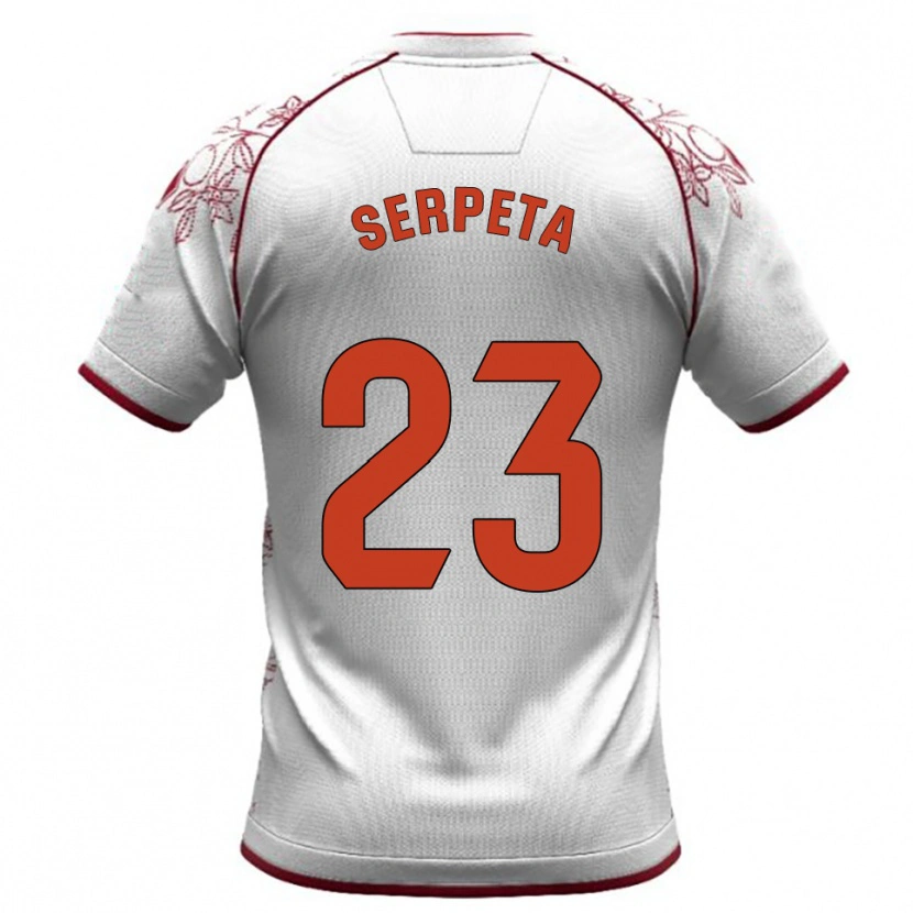 Danxen Kid Serpeta #23 White Burgundy Away Jersey 2025/26 T-Shirt
