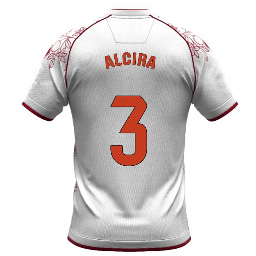 Danxen Kid Álex Alcira #3 White Burgundy Away Jersey 2025/26 T-Shirt