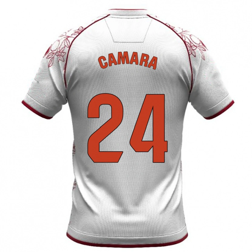 Danxen Kid Ousmane Camara #24 White Burgundy Away Jersey 2025/26 T-Shirt