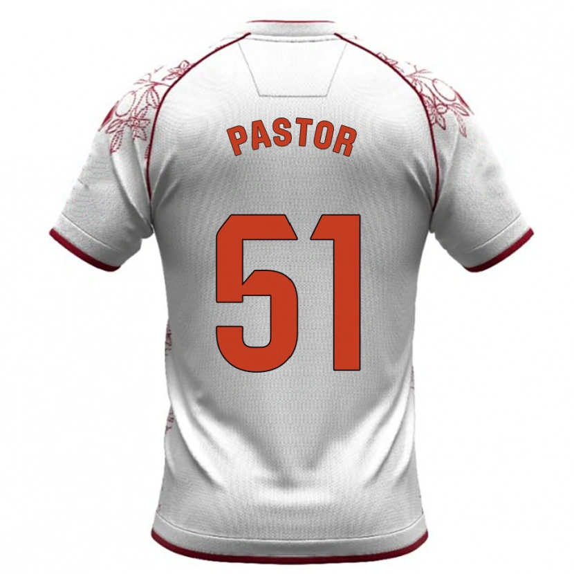 Danxen Kid Gonzalo Pastor #51 White Burgundy Away Jersey 2025/26 T-Shirt