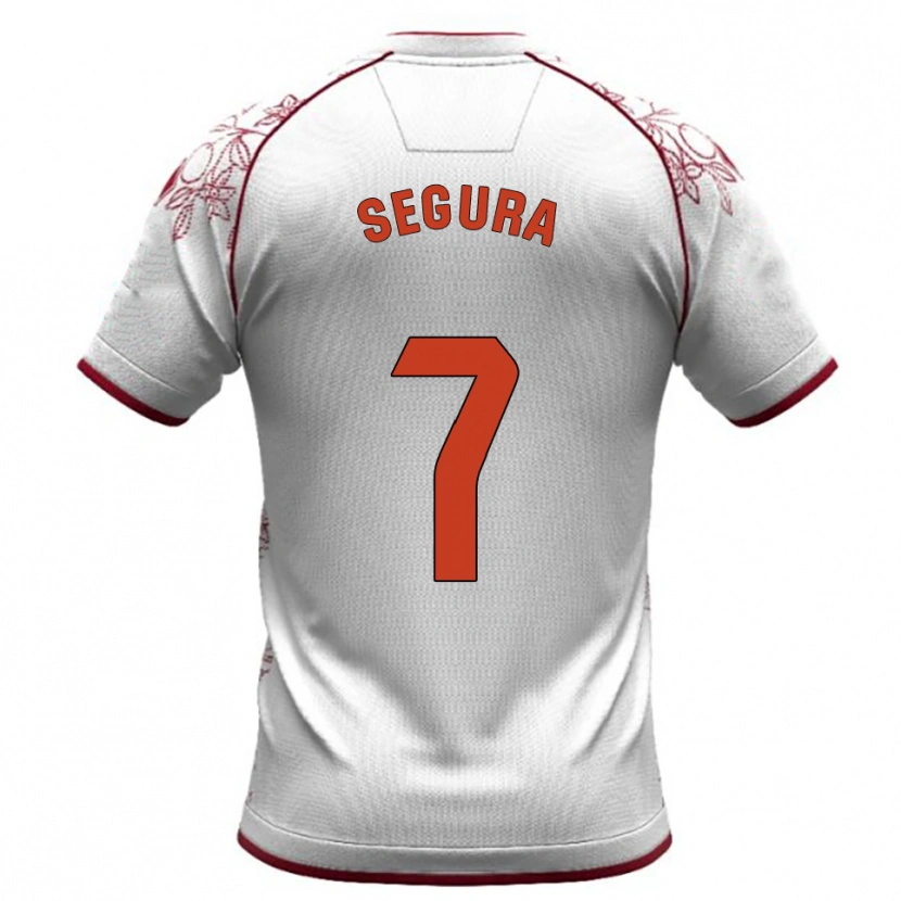Danxen Kid Carlos Segura #7 White Burgundy Away Jersey 2025/26 T-Shirt