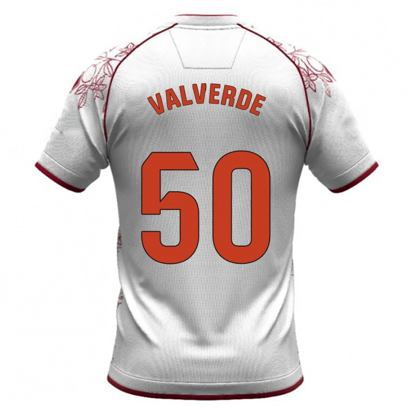 Danxen Kid Jorge Valverde #50 White Burgundy Away Jersey 2025/26 T-Shirt