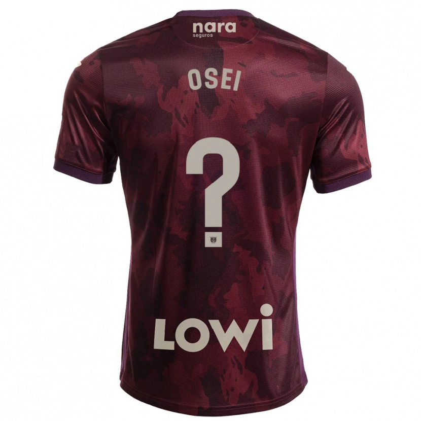 Danxen Kid David Osei #0 Burgundy White Away Jersey 2025/26 T-Shirt