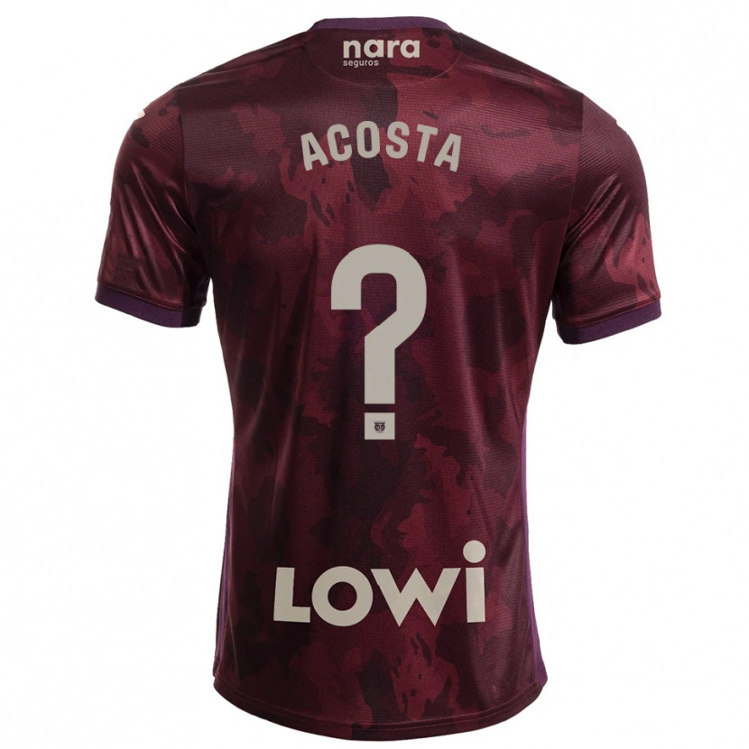 Danxen Kid Camilo Acosta #0 Burgundy White Away Jersey 2025/26 T-Shirt
