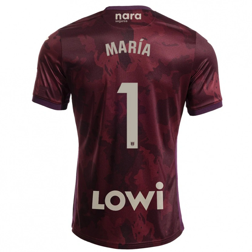 Danxen Kid María Hernández #1 Burgundy White Away Jersey 2025/26 T-Shirt