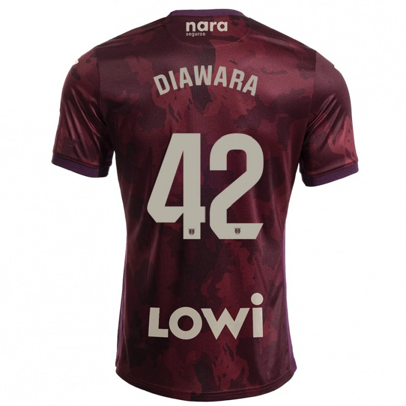 Danxen Kid Amadou Diawara #42 Burgundy White Away Jersey 2025/26 T-Shirt