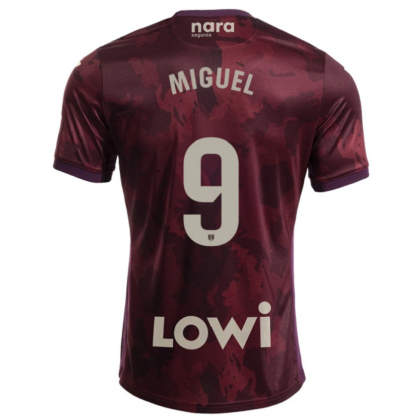 Danxen Kid Miguel De La Fuente #9 Burgundy White Away Jersey 2025/26 T-Shirt