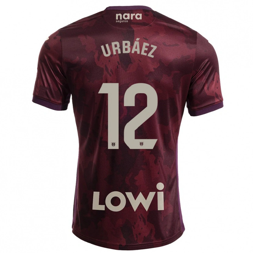 Danxen Kid Joao Urbáez #12 Burgundy White Away Jersey 2025/26 T-Shirt