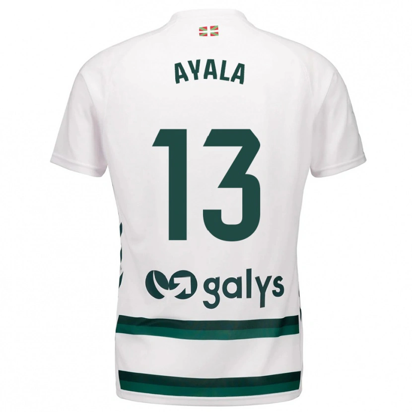 Danxen Kid Unai Ayala #13 White Green Away Jersey 2025/26 T-Shirt