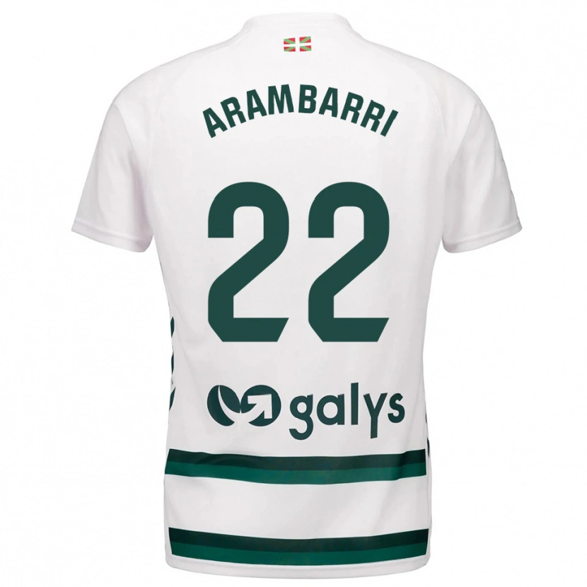 Danxen Kid Aritz Arambarri #22 White Green Away Jersey 2025/26 T-Shirt