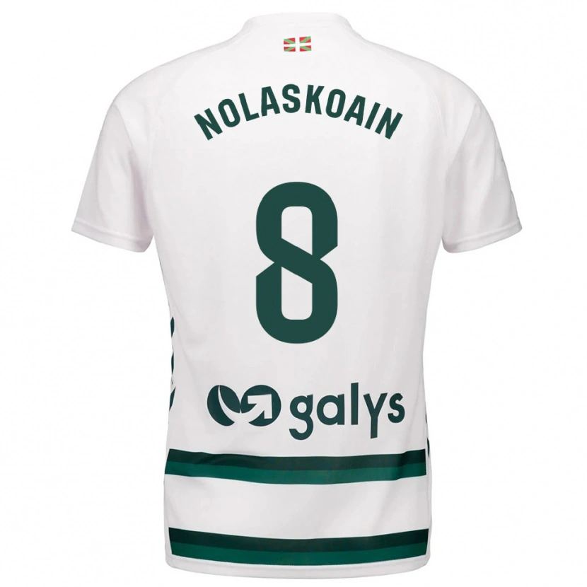 Danxen Kid Peru Nolaskoain #8 White Green Away Jersey 2025/26 T-Shirt