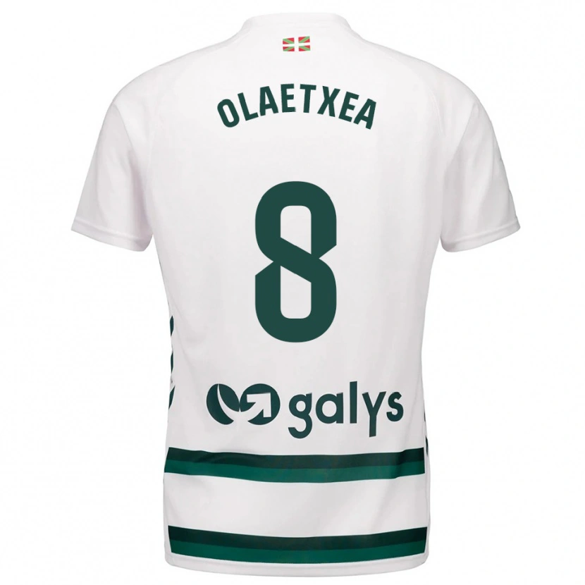 Danxen Kid Lander Olaetxea #8 White Green Away Jersey 2025/26 T-Shirt