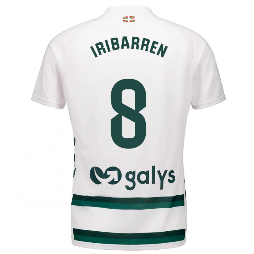 Danxen Kid Amaia Iribarren Arteta #8 White Green Away Jersey 2025/26 T-Shirt