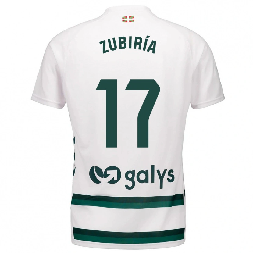 Danxen Kid Iker Zubiría #17 White Green Away Jersey 2025/26 T-Shirt