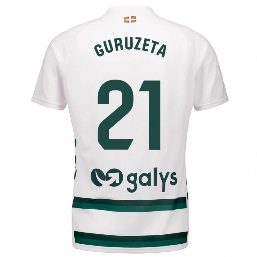 Danxen Kid Jon Guruzeta #21 White Green Away Jersey 2025/26 T-Shirt