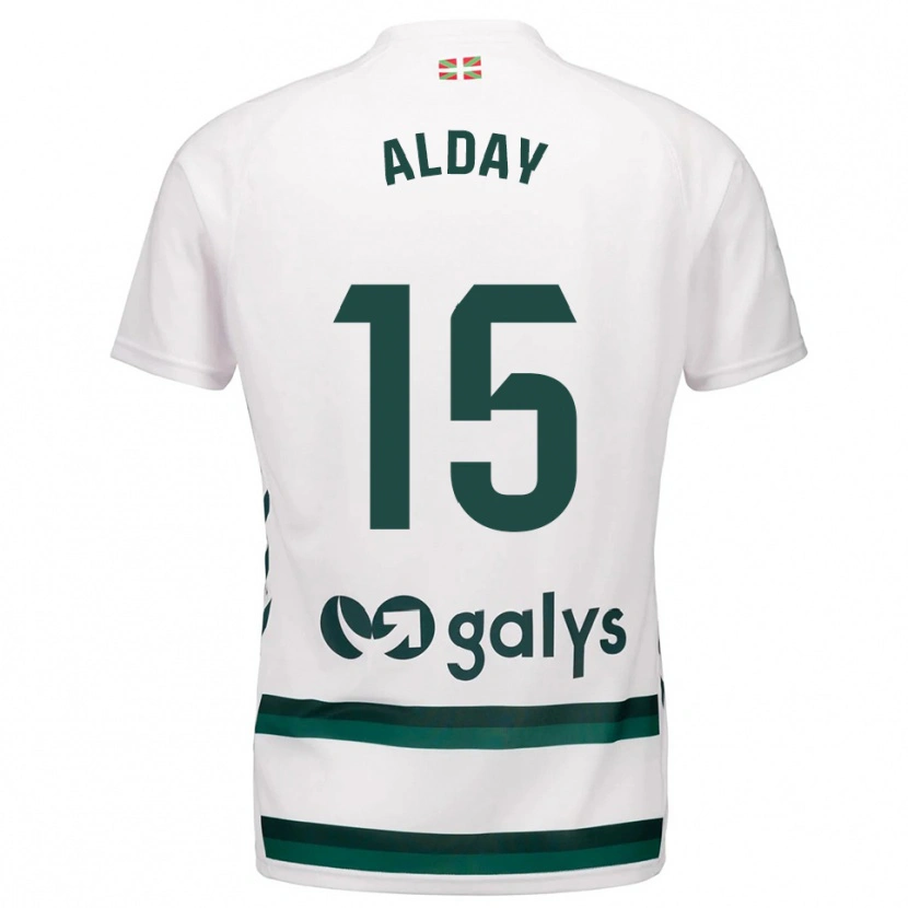 Danxen Kid Iker Alday #15 White Green Away Jersey 2025/26 T-Shirt