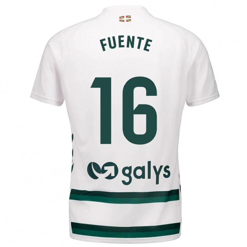 Danxen Kid Mario Fuente #16 White Green Away Jersey 2025/26 T-Shirt