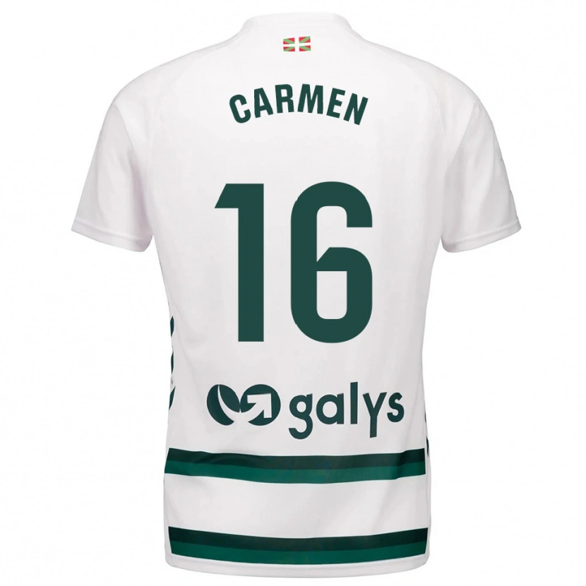 Danxen Kid Carmen Álvarez Sánchez #16 White Green Away Jersey 2025/26 T-Shirt