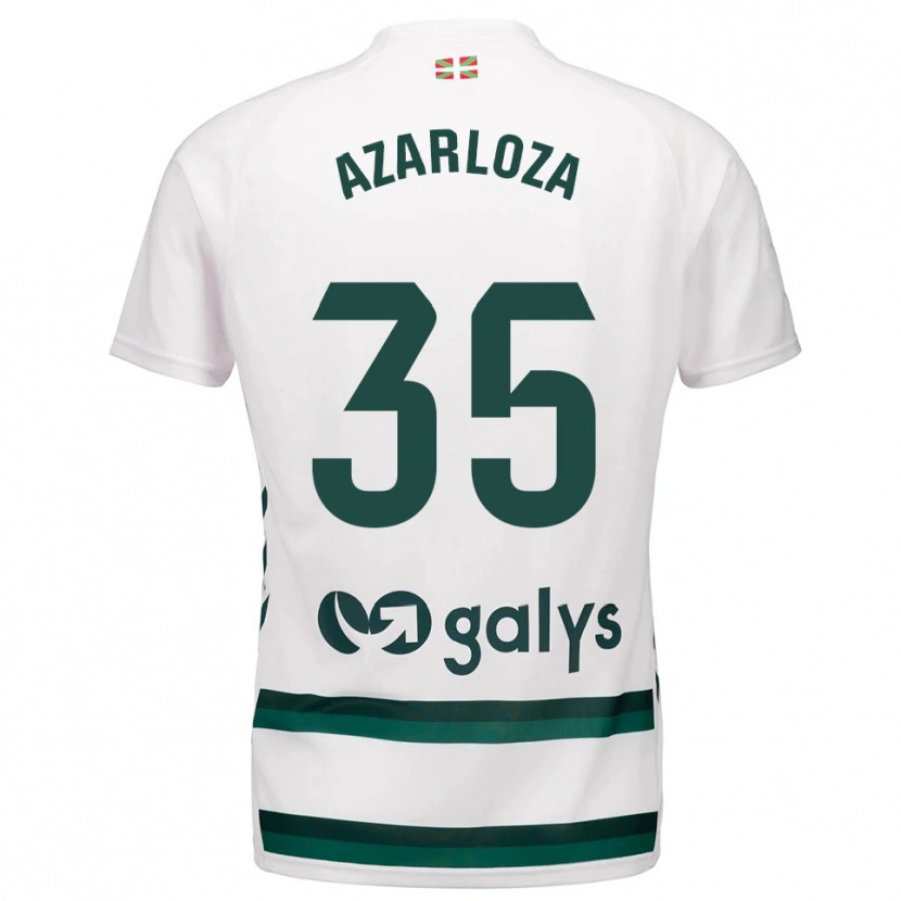 Danxen Kid Eneko Azarloza #35 White Green Away Jersey 2025/26 T-Shirt